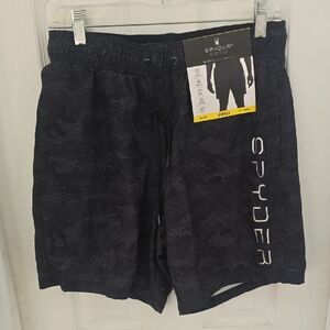 Spyder Dark Patterned Swim Shorts 30+ UPF Quick Dry Breathable NWT